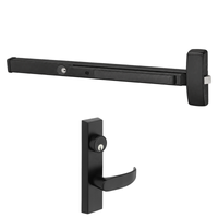Sargent 16-8804-J-ETP Rim Exit Device, Night Latch Function, For 37-42 Inch Width Door, Cylinder Dogging, LA Keyway, Keyed Different, BSP Black Suede Powder Coat