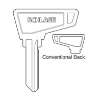 Schlage 35-144-E Key Blank, Access Bow, Embossed Both Sides, E Keyway