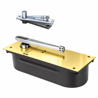 Rixson 4090A Heavy Duty Double Acting Center Hung Floor Closer, Hold Open, US3-605 Bright Brass