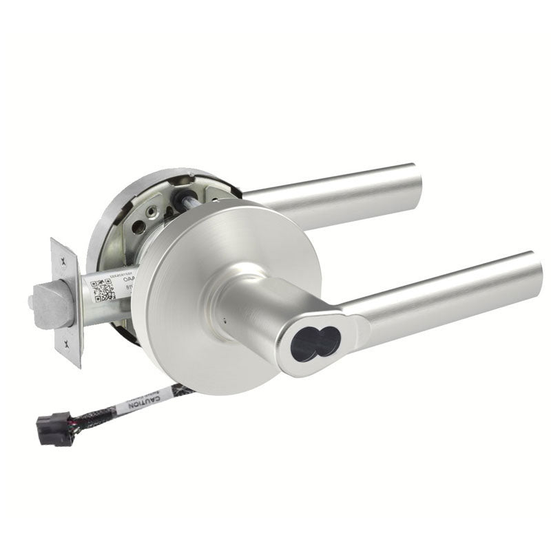 Sargent 60-RX-10XG05-LMB-12V US26D satin chrome cylindrical lever lock, request to exit, LFIC keyway, 12V wiring