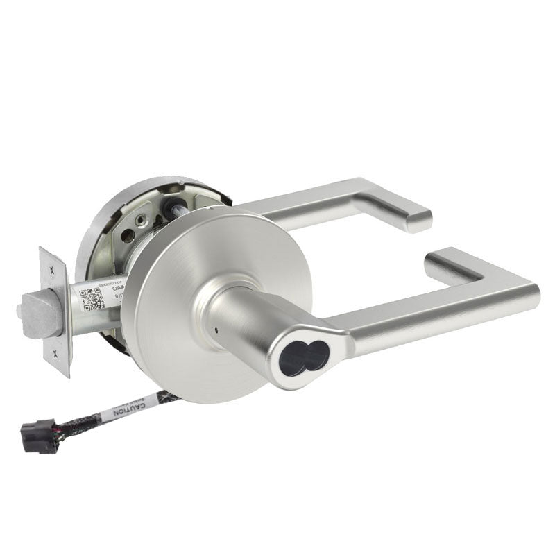 Sargent 60-RX-10XG05-LND-24V US26D satin chrome cylindrical lock, LN lever, request to exit, LFIC keyway
