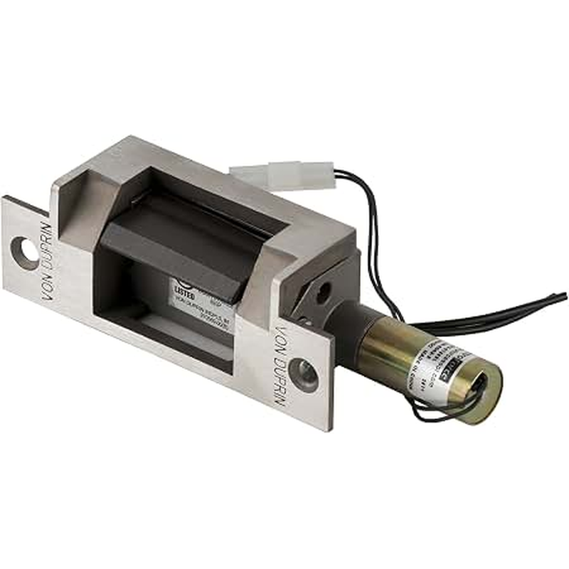 Von Duprin 6211-24VDC-US32D-FSE-EB Electric Strike, Electrically Unlocked, Entry Buzzer, 24 VDC, 4-7/8" x 1-1/4" Faceplate, Fire Rated, For Cylindrical or Mortise Locks on Single Doors, Hollow Metal or Aluminum Frame, 630 Satin Stainless Steel