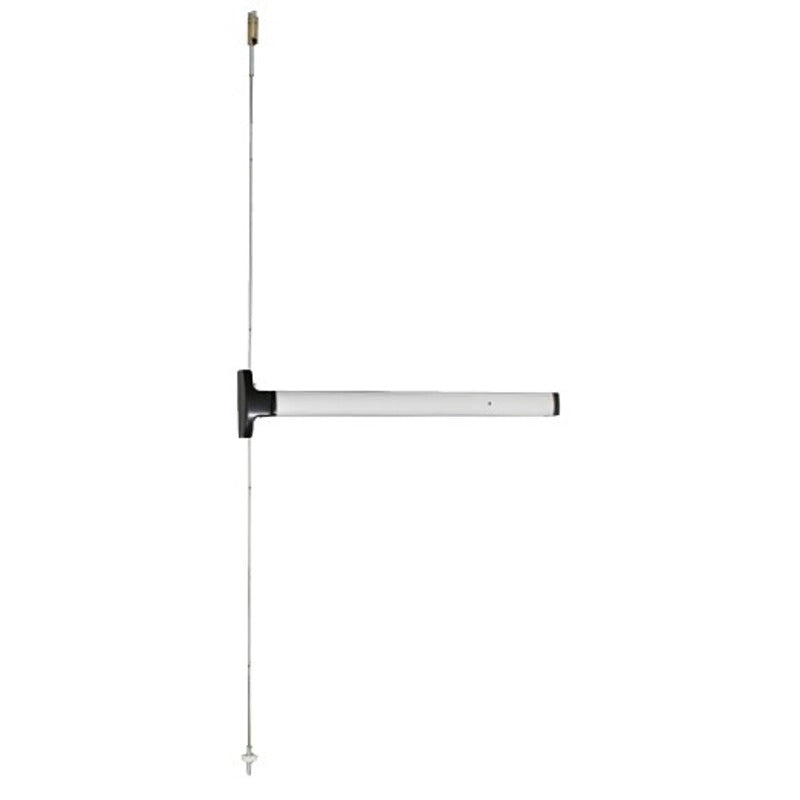 Falcon 1692-NL-OP-3-628 Concealed Vertical Rod Pushpad Exit Device, Night Latch/Hold Back, C Keyway Cylinder, 36" Device, Clear Anodized Aluminum Finish