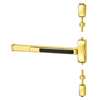 Sargent 8715G-96 Surface Vertical Rod Exit Device, Exit Only, 48" Device, 96" Door Height, Less Trim, Hex Key Dogging — US3-605 Bright Brass, RHR Right Hand Reverse