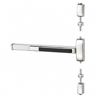 Sargent 8715G-84 Surface Vertical Rod Exit Device, Exit Only, 48" Device, 84" Door Height, Less Trim, Hex Key Dogging — US32-629 Polished Stainless Steel, LHR Left Hand Reverse