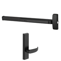 Sargent 8873-G-ETP-12V Electrified Rim Exit Device, Fail Safe Power Off Unlocks Lever, No Cylinder, For 43-48 Inch Width Door, Hex Key Dogging, BSP Black Suede Powder Coat