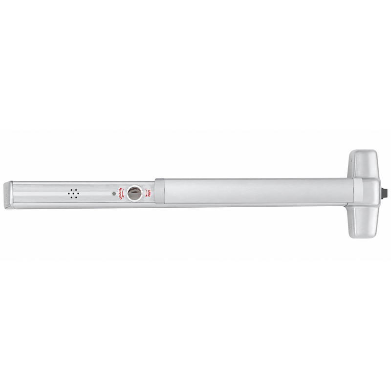 Von Duprin 99EO-3-ALK Rim Exit Device, 36 Inch Device, Battery Powered Alarm Kit, Exit Only, Request to Exit, US28-628 Satin Aluminum