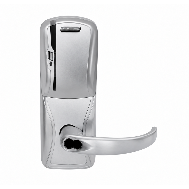 Schlage Electronics AD400CY70MSSPA Electronic Push Button Locks, Sparta Lever, US26D-626 Satin Chrome