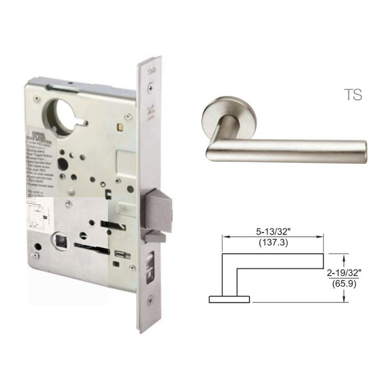Accentra (Yale) TSR3-8805RL-626-LC Storeroom Or Closet Mortise Lock, S