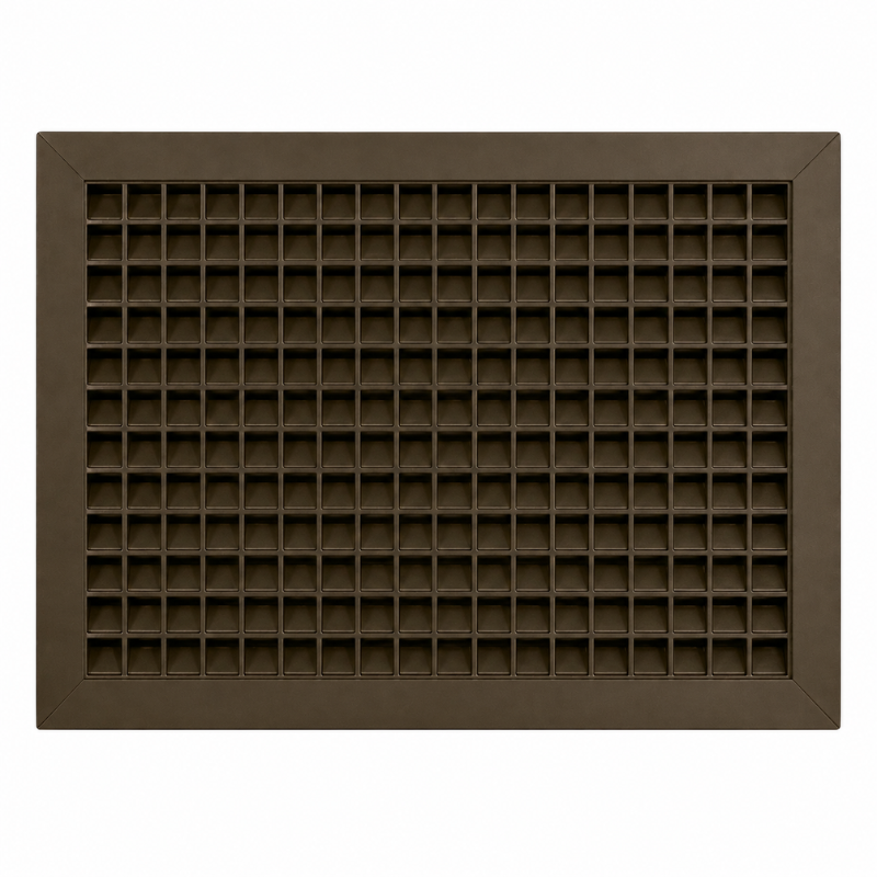 Air Louvers 1900ASG-24x18-BZ Door Louver Fire-Rated Adjustable with Security Grille Mineral Bronze Material