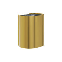 Bradley 3B1-1136 Elvari surface-mounted large-capacity waste receptacle, BR finish, curved front