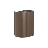 Bradley 3B1-1136-BZ Elvari surface-mounted large-capacity waste receptacle in bronze finish