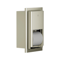 Bradley 5B2-000000-BN recessed toilet tissue dispenser, brushed nickel finish, Elvari series medium capacity