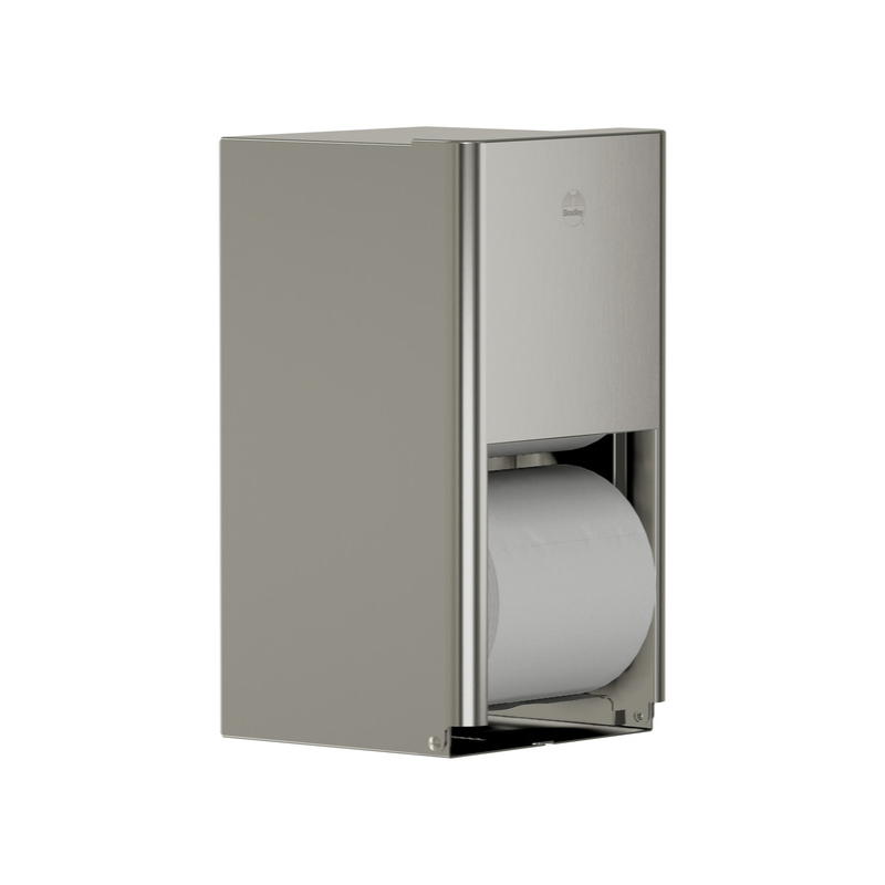 Bradley 5B2-110000-BS Elvari surface-mounted toilet tissue dispenser, brushed stainless steel