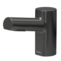 Bradley 6-3300-BB Verge Metro Series deck-mounted touchless soap dispenser in brushed black stainless finish