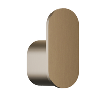 Bradley 9B1-110000-BZ Elvari single robe hook, brushed bronze with rounded rectangular face