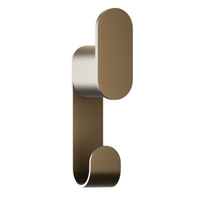 Bradley 9B1-110200-BZ Elvari Series double robe hook in brushed bronze, modern rounded rectangular design