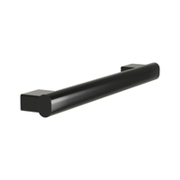 Bradley 8B1-0012400 Elvari Series 24 inch oval grab bar in matte black with rectangular wall flanges