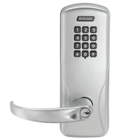 Schlage Electronics CO100CY50-KP-SPA Entrance/Office Electronic Push Button Locks, Sparta Lever - US26D-626 Satin Chrome