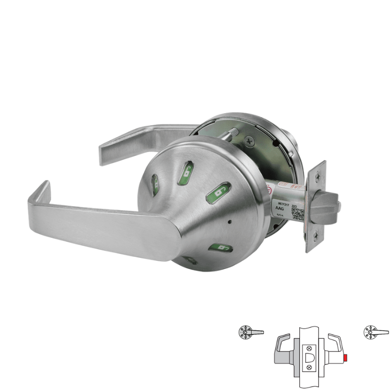 Corbin Russwin CLX3320-NVSL-V33 Privacy Cylindrical Lock With Status I Corbin Russwin CLX3320-NVSL-V33 Privacy Cylindrical Lock With Status I