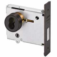 Corbin Russwin DL4113-CL6 mortise deadlock, single cylinder LFIC less core, dark bronze US10BE faceplate