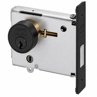Corbin Russwin DL4113-L4-KR mortise deadlock, BSP black suede finish, single cylinder with faceplate