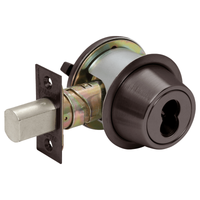 Falcon D241B, Single Cylinder x Turn, Less SFIC Core, 2-3/8"-2-3/4" Adjustable Backset, D200 Series