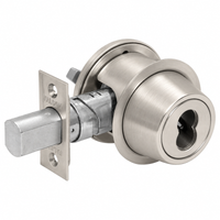 Falcon D241B, Single Cylinder x Turn, Less SFIC Core, 2-3/8"-2-3/4" Adjustable Backset, D200 Series