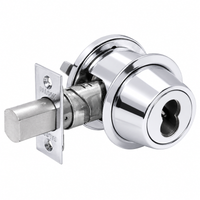 Falcon D241B, Single Cylinder x Turn, Less SFIC Core, 2-3/8"-2-3/4" Adjustable Backset, D200 Series