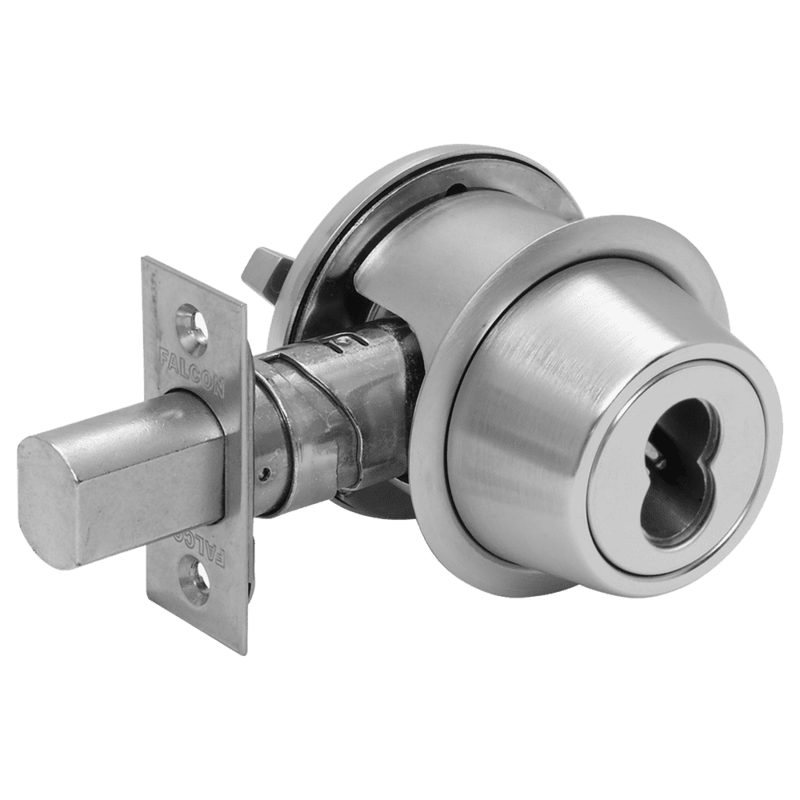 Falcon D241B, Single Cylinder x Turn, Less SFIC Core, 2-3/8"-2-3/4" Adjustable Backset, D200 Series