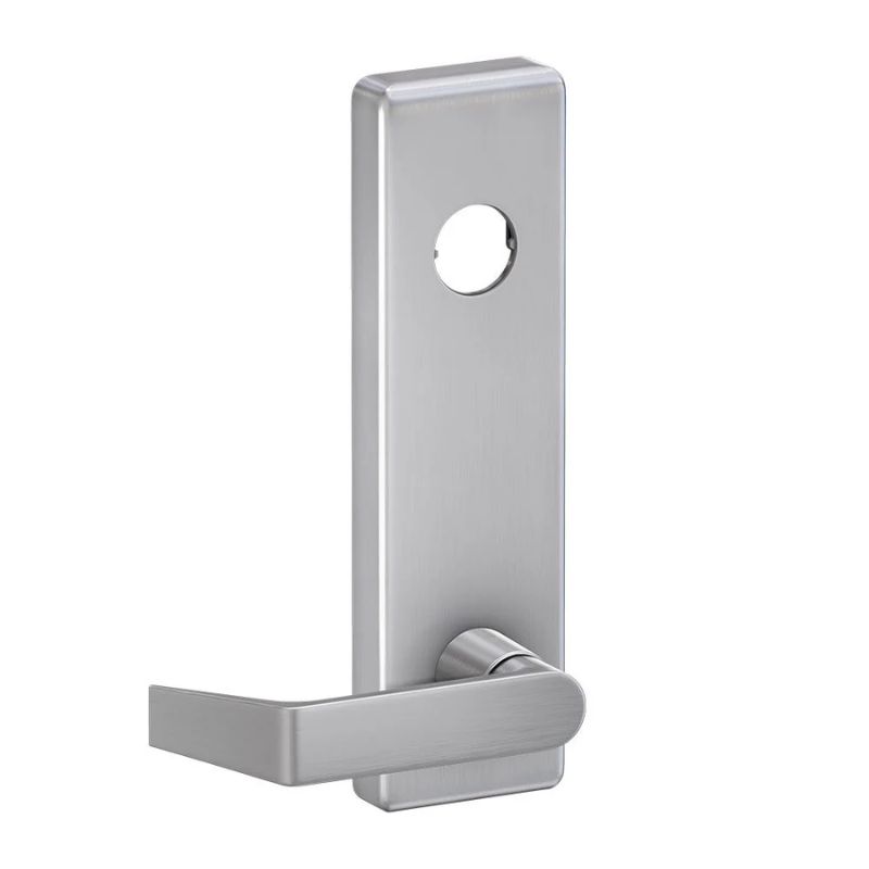 Falcon 510L-NL-US32D Exit Device Nightlatch Function Escutcheon Lever Trim, Less Cylinder, For 25 SeriesExit Devices