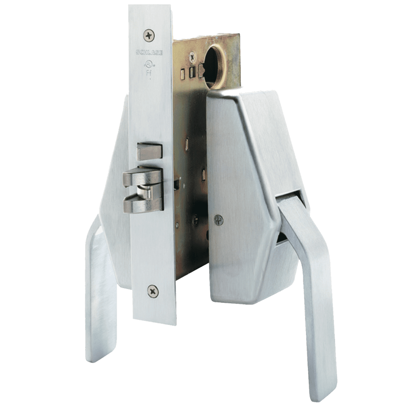 Schlage HL6-9010-626-L Hospital Push/Pull Mortise Latch, Passage Function, ASA Strike, Lead Lined, Satin Chrome Finish