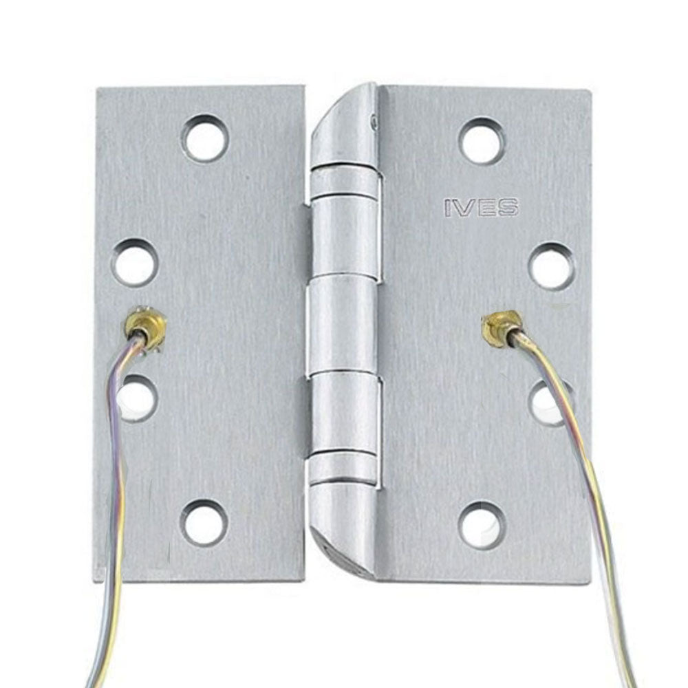 Ives 5BB1 4 5X4 5 652 CON TW8 Electric Hinge 8 Wire Satin Chrome Ives 5BB1 4 5X4 5 652 CON TW8 Electric Hinge 8 Wire Satin Chrome