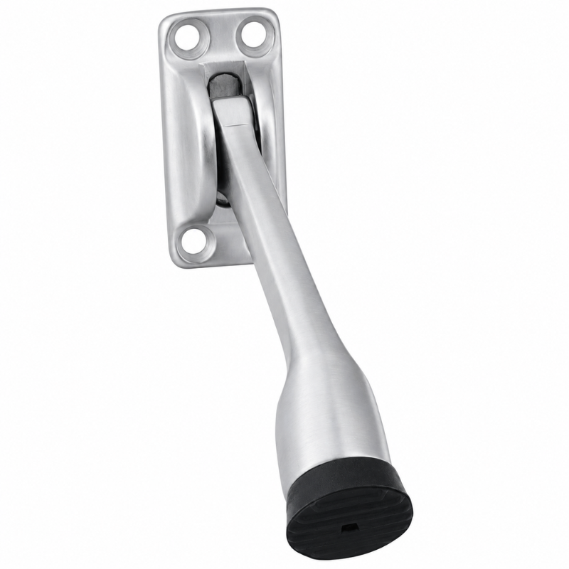Ives FS452-4 US26D satin chrome 4" kick down door holder with rubber tip and mounting plate