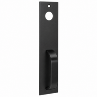 SARGENT LC814PSB-BSP exit trim pull handle, black suede powder coat backplate, less cylinder