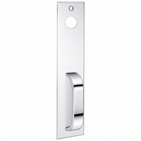 SARGENT LC814PSB-US26 polished chrome pull handle exit trim with long escutcheon and cylinder opening