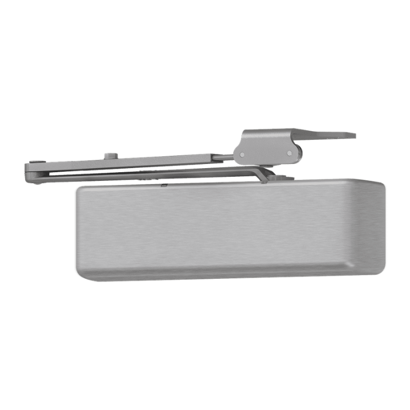 LCN 4040XP-RW/PA-652-TBSRT surface door closer, regular arm with PA shoe, satin chromium plated