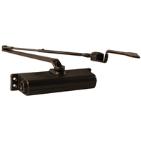 LCN 1261-H-695 surface door closer with hold open arm, no cover, dark bronze finish