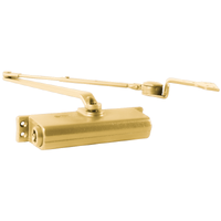 LCN 1261-H-696 surface door closer with hold open arm, no cover, gold finish