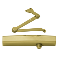LCN 1450-HEDA-696 surface mounted door closer, satin brass finish, extra duty hold open double lever arm