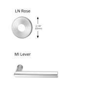 Sargent 70-8204-LNMI-26D Storeroom or Closet Function Mortise Lock, SFIC Less Core, LN Rose, MI Lever, Satin Chrome