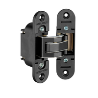 McKinney MK80 Coverless Concealed Hinge, 4 3/8" x 1 1/8", For Wood Or Hollow Metal Doors. Non Handed - Matte Black