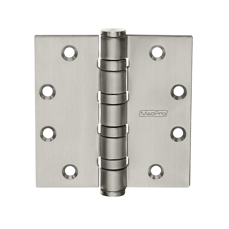 McKinney MPB99-5x4-1/2-US32D Full Mortise MacPro Heavy Weight Ball Bearing Hinge, Five Knuckle, 630 Satin Stainless Steel Finish