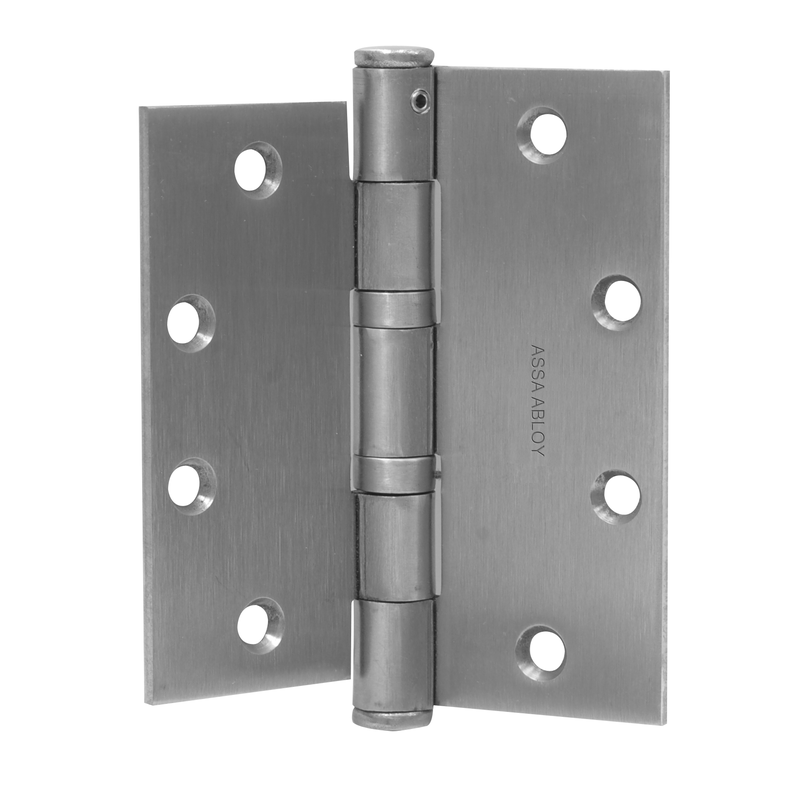 McKinney TA2714-5x4-1/2-US26D-INTERIM Full Mortise Standard Weight Bearing Hinge, Five Knuckle, Interim Unequal Leaf, 626 Satin Chrome Finish