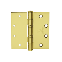 McKinney TA2714-5x5 Full Mortise Standard Weight Bearing Hinge, Five Knuckle - US3-605 Bright Brass