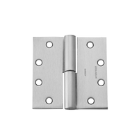 McKinney TA3750-4-1/2x4-1/2-US26D Full Mortise Heavy Weight Concealed Bearing Hinge, Two Knuckle, 626 Satin Chrome Finish - US26D-626 Satin Chrome - RH Right Hand
