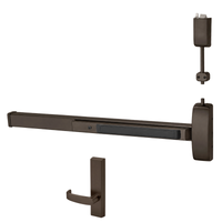 Sargent NB-8715-J-ETL-84 Surface Vertical Rod Exit Device, Passage Function, For 37-42 Inch Width, 84 Inch Height Door, Hex Key Dogging, Less Bottom Rod, US10BE-613E Dark Oxidized Bronze