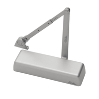 Norton 410X-TPH cast iron door closer, 689 aluminum finish, tri-packed mounting with hold-open arm