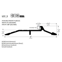 Pemko 177DT Latching Panic Exit Saddle - 5" Width, 7/8" Height, ThermoSeal Insert Dark Bronze Anodized Aluminum Fire Rated