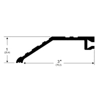 Pemko 566D Offset Half Saddle Threshold, 3 In Width, 1 In Height Offset, Dark Bronze Anodized Aluminum